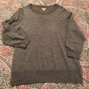 J Crew lightweight 3/4 sleeve sweater